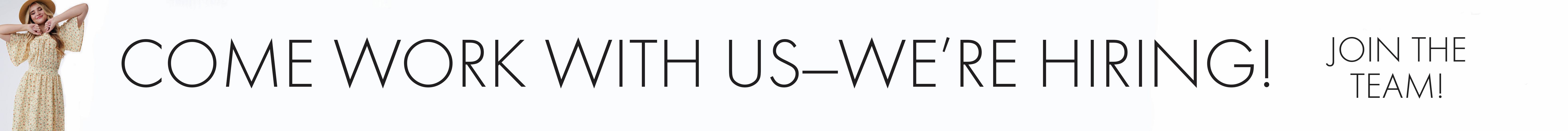 We're Hiring